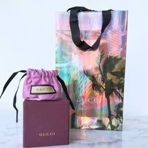 Gucci Limited Edition Jewelry Satin Pouch Gucci Gift Box with Gucci Gift Bag